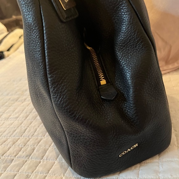 COACH 26224 Madison Phoebe Shoulder Bag | Black Refined Pebbled Leather - Picture 7 of 16